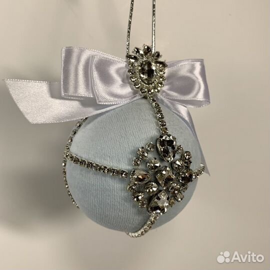 Ёлочные шарики ручной работы, набор 4 шт