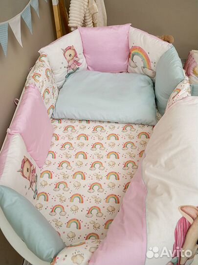 Набор для детской кроватки Единорожка