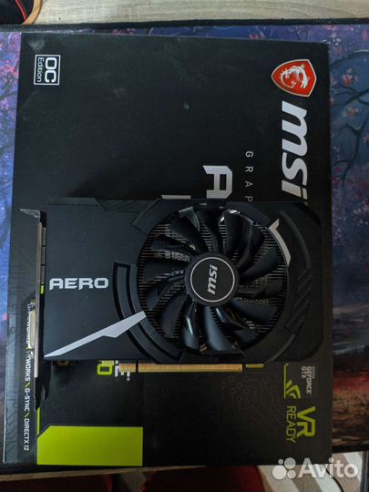 Видеокарта MSI aero ITX GTX 1060 3gb oc edition