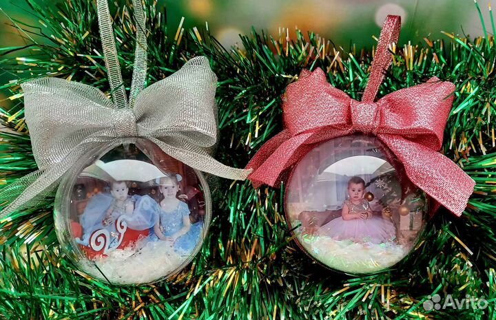 Ёлочный шар с фото