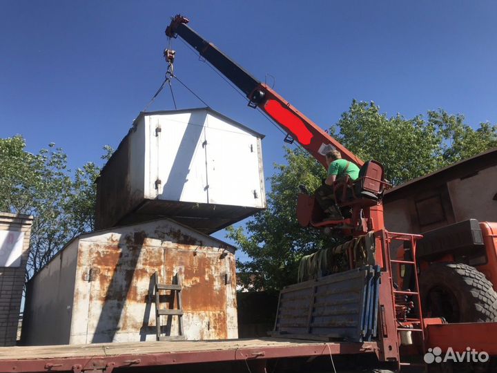 Манипулятор вездеход, перевозка гаражей