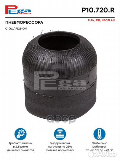 Пневморессора MAN 720N резинка volvo/BUS/MB/BPW