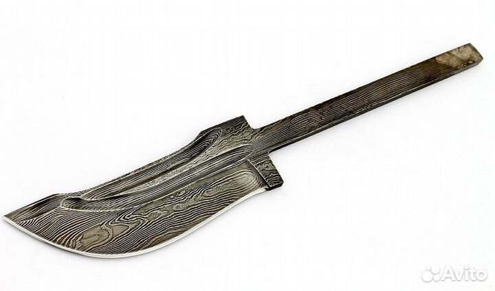 Клинок Ёж, сталь дамаск-долы