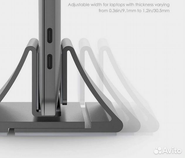 Алюминиевая стильная подставка для ноутбука