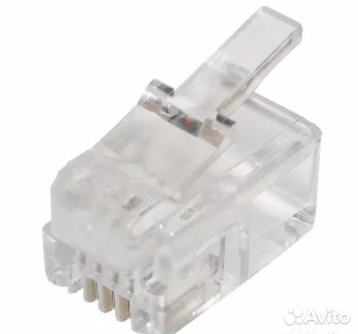Коннекторы для телефонного кабеля 500шт. RJ11 4p4c