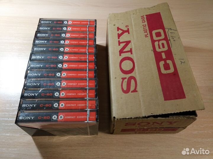 Аудиокассеты Sony Low-Noise C-60 made in Japan