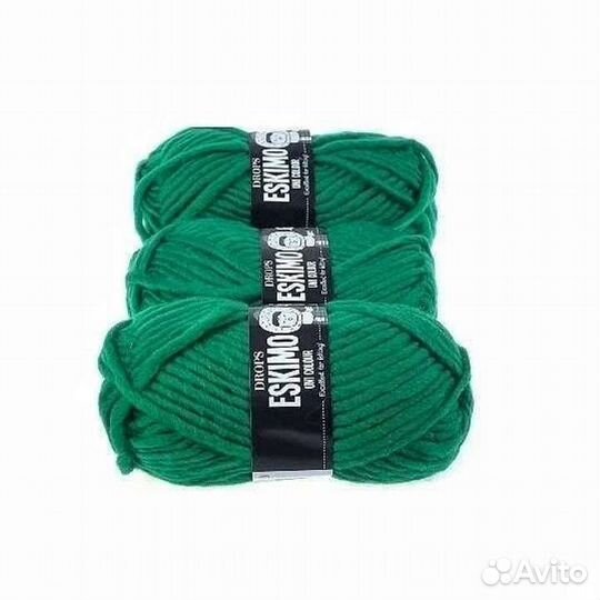 Пряжа Drops Eskimo/Uni kolour королевский зелёный