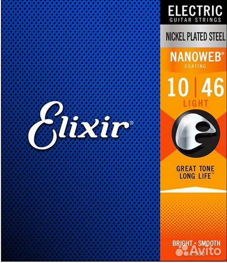 Elixir 12052 nanoweb струны для электрогитары