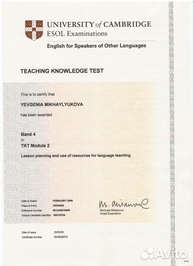 Репетитор / Преподаватель английского языка онлайн