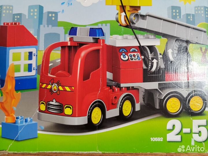 Lego duplo пожарная машина в коробке арт.10592