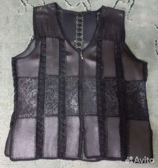 Жилет женский кожаный