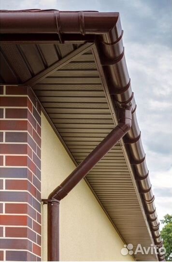 Желоб водосточный 1,5м тн Verat 125/82мм коричнев