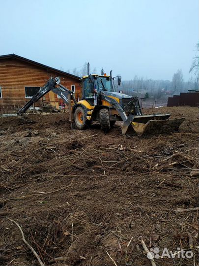 Экскаватор,Раскорчевка,снос,земляные работы