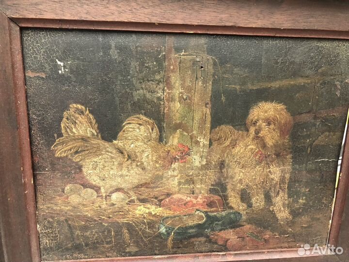 М.20993 Картина,Собака с курицей