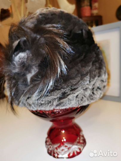 Шапка вязаная из кролика