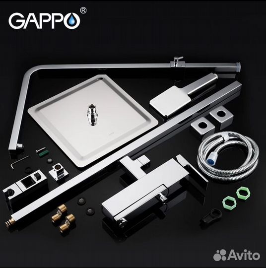 Душевая система с тропическим душем Gappo G2418