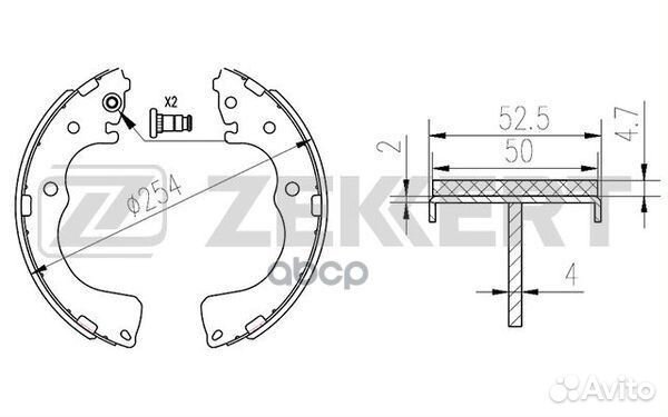 Колодки торм. бараб. задн. Mazda MPV II 99- bk
