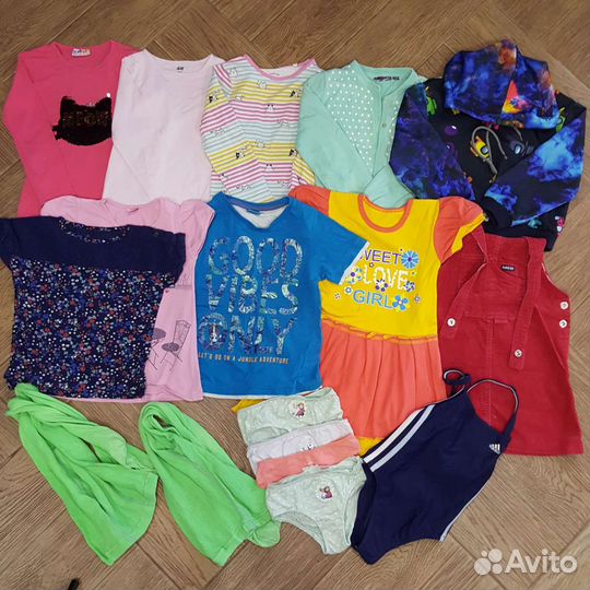 Вещи пакетом на девочку 104 110