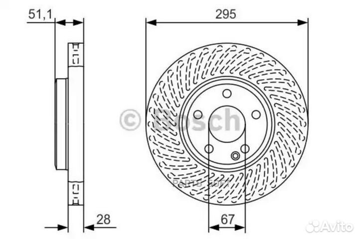 Bosch 0986479A58 Тормозной диск