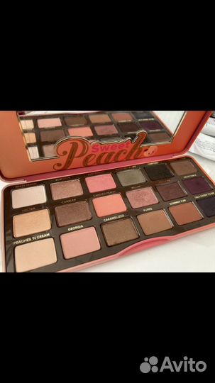 Палетка теней too faced sweet peach