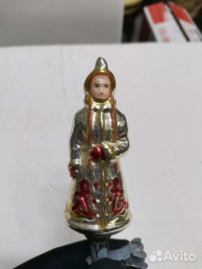 Ёлочная игрушка Снегурочка на прищепке (Ч)