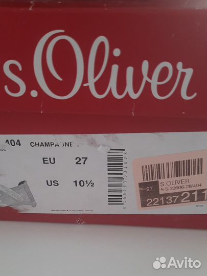 Туфли для девочки S.Oliver 27