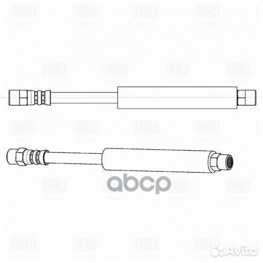 Шланг тормозной audi 80 М10х1х220mm зад.лев. BF