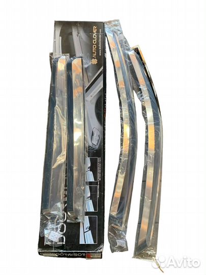 Ветровики SsangYong Korando Sport комплект хром