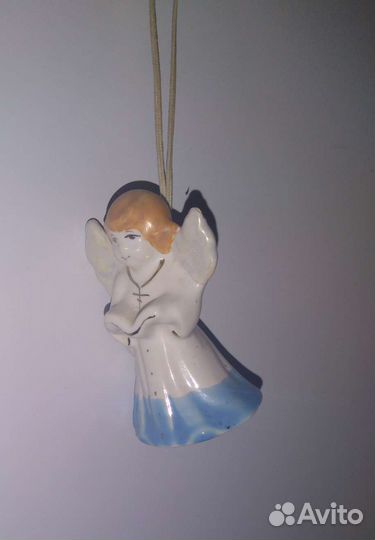 Фарфоровый колокольчик ангелочки