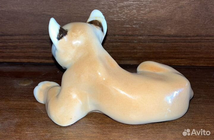 Фарфоровая статуэтка львёнок лфз