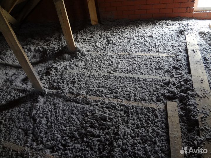 Утепление Эковатой-Эко вата