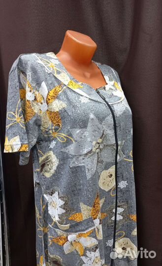 Халат женский, размеры с 52 по 58, хлопок, новый