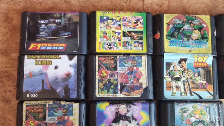 Картриджи игровые для сёги и денди