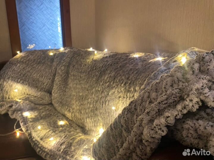 Плюшевый плед ручной работы