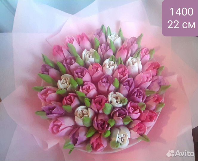 Съедобные букеты сирени, тюльпанов из зефира