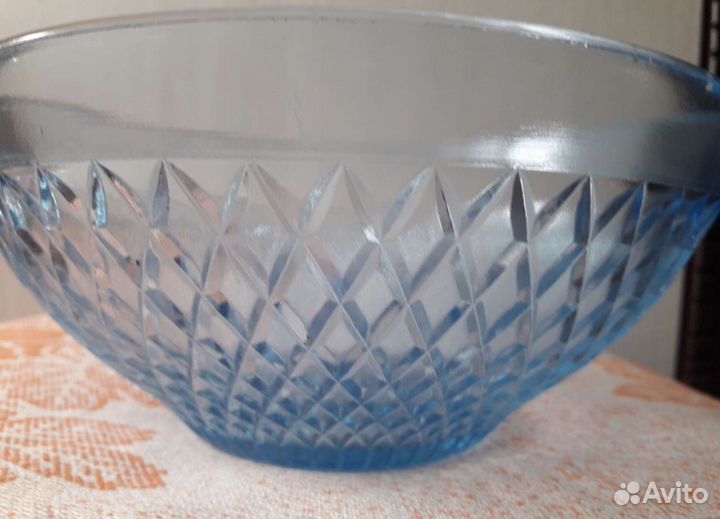 Ваза для фруктов. Цветное стекло СССР