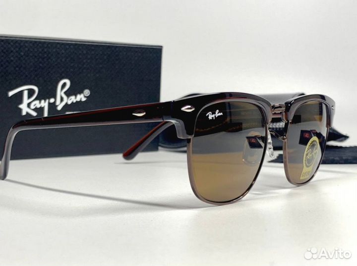 Очки Ray Ban Clubmaster коричневые