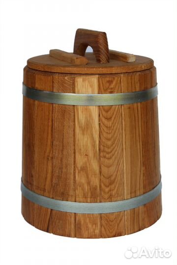 Кадка дубовая для засолки 5 литров с гнетом