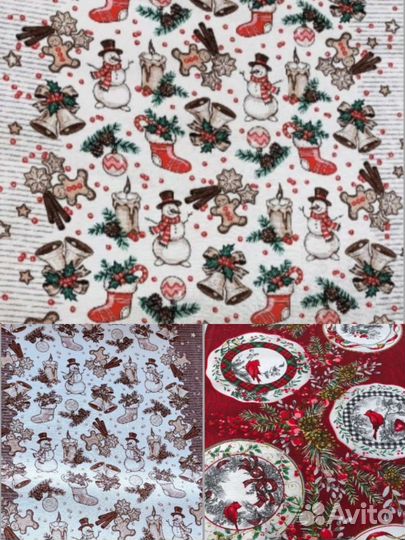 Продам новогоднюю ткань дорожка 100хб