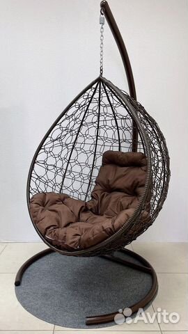 Подвесное кресло качалка из ротанга. Кокон капля купить в Нижнем ...