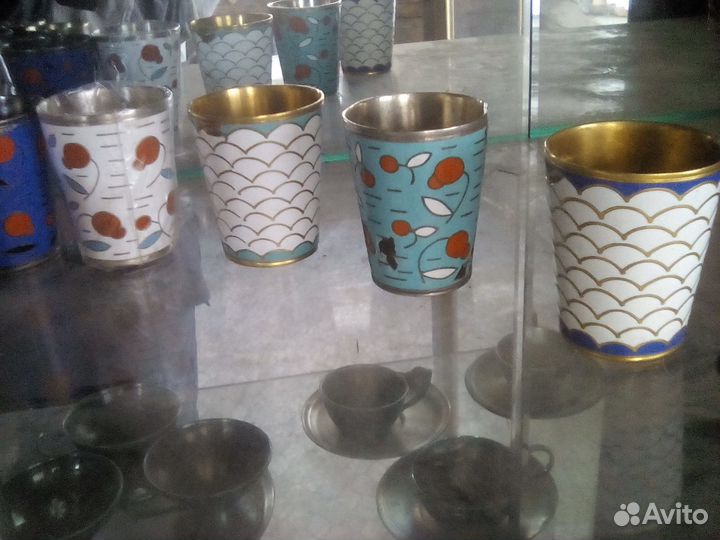 Стопка мельхиоровая в эмалях