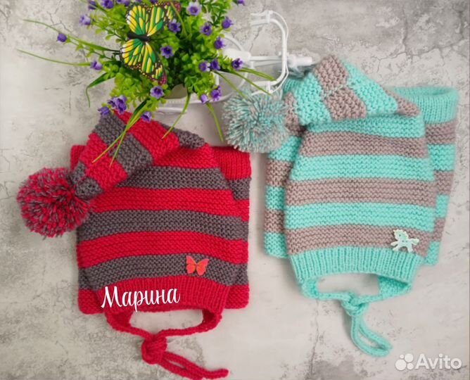 Комплект шапка и снуд 47-51см