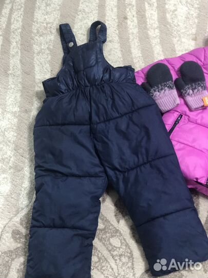 Зимний костюм с комбинезоном для девочки