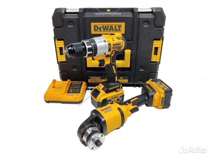 Dewalt 2в1 набор шуруповерт + ушм ж