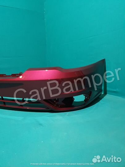 Бампер передний Nexia 150 цвет темно красный GMJ