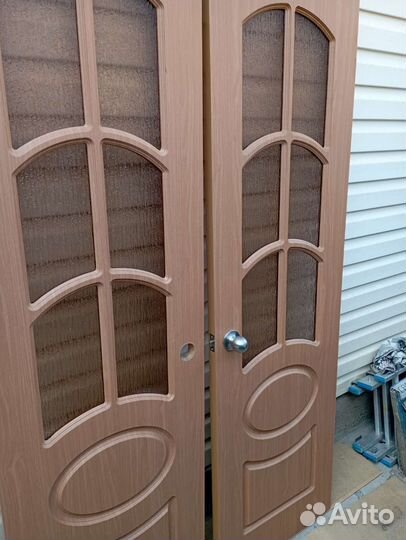 Дверь межкомнатная с коробкой двустворчатая