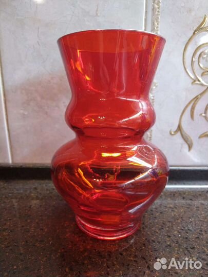 Вазы из цветного стекла СССР