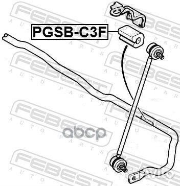 Pgsb-C3F Втулка стабилизатора citroen C3 19мм 02