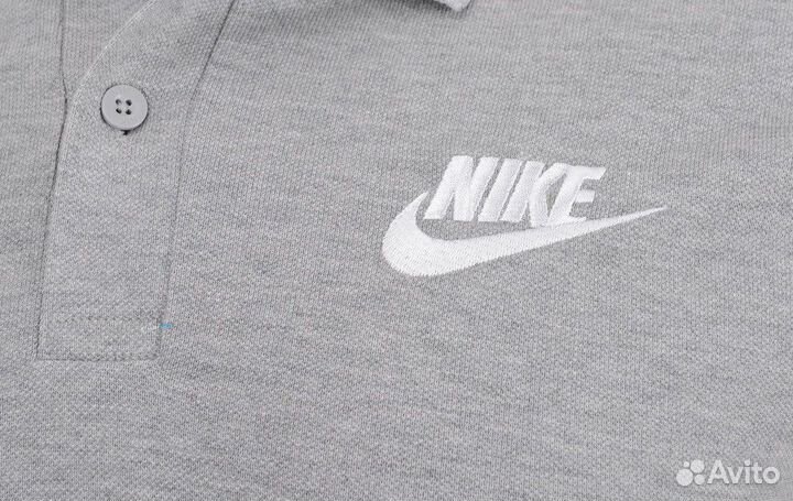 Рубашка поло Nike серая