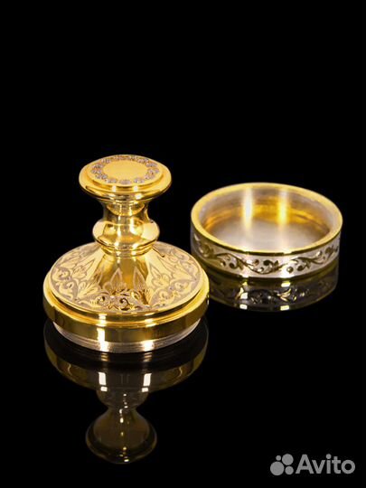 Набор «Ручка и оснастка для печати» золотые